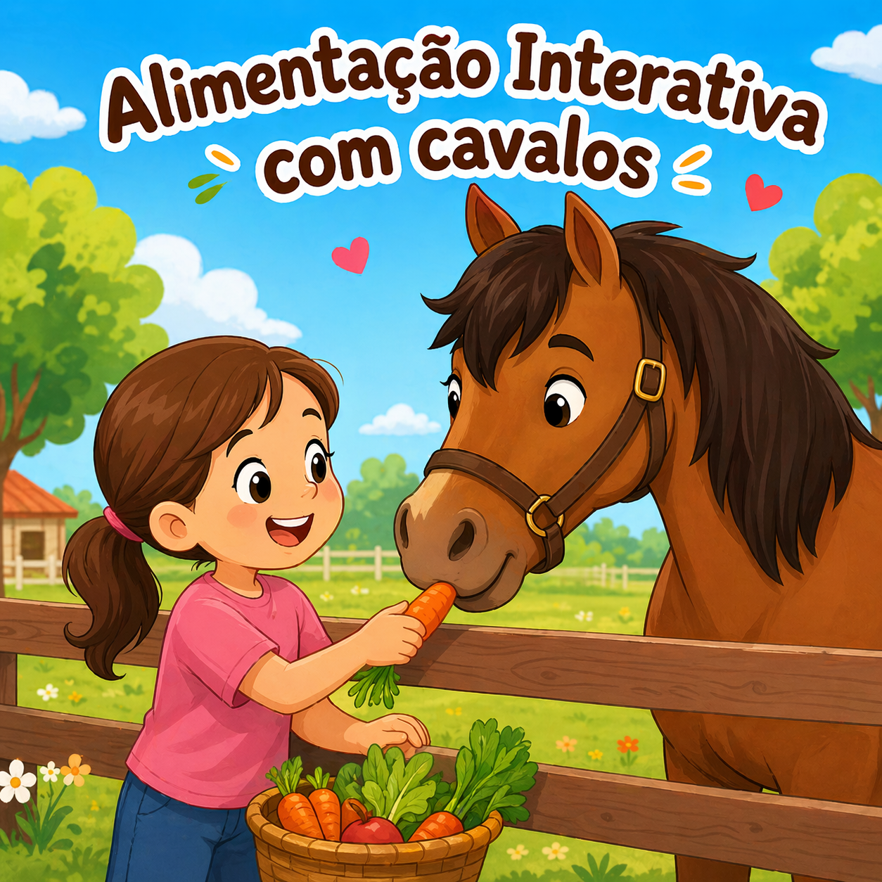 Alimentação Interativa com cavalos