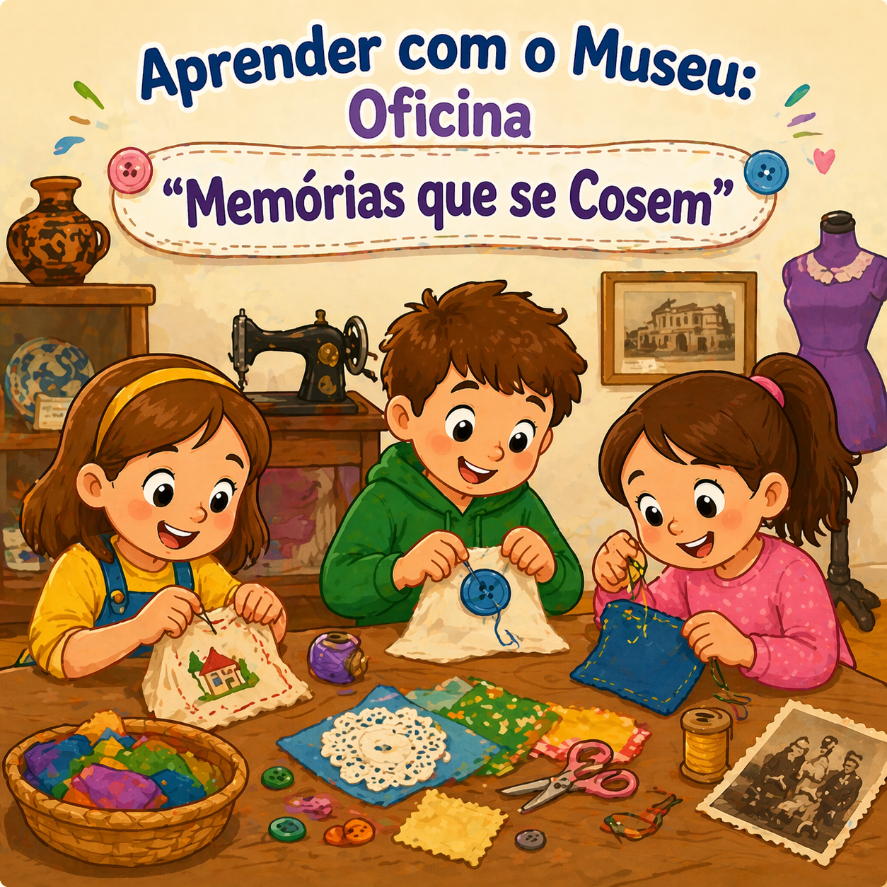 Aprender com o Museu: Oficina “Memórias que se Cosem”