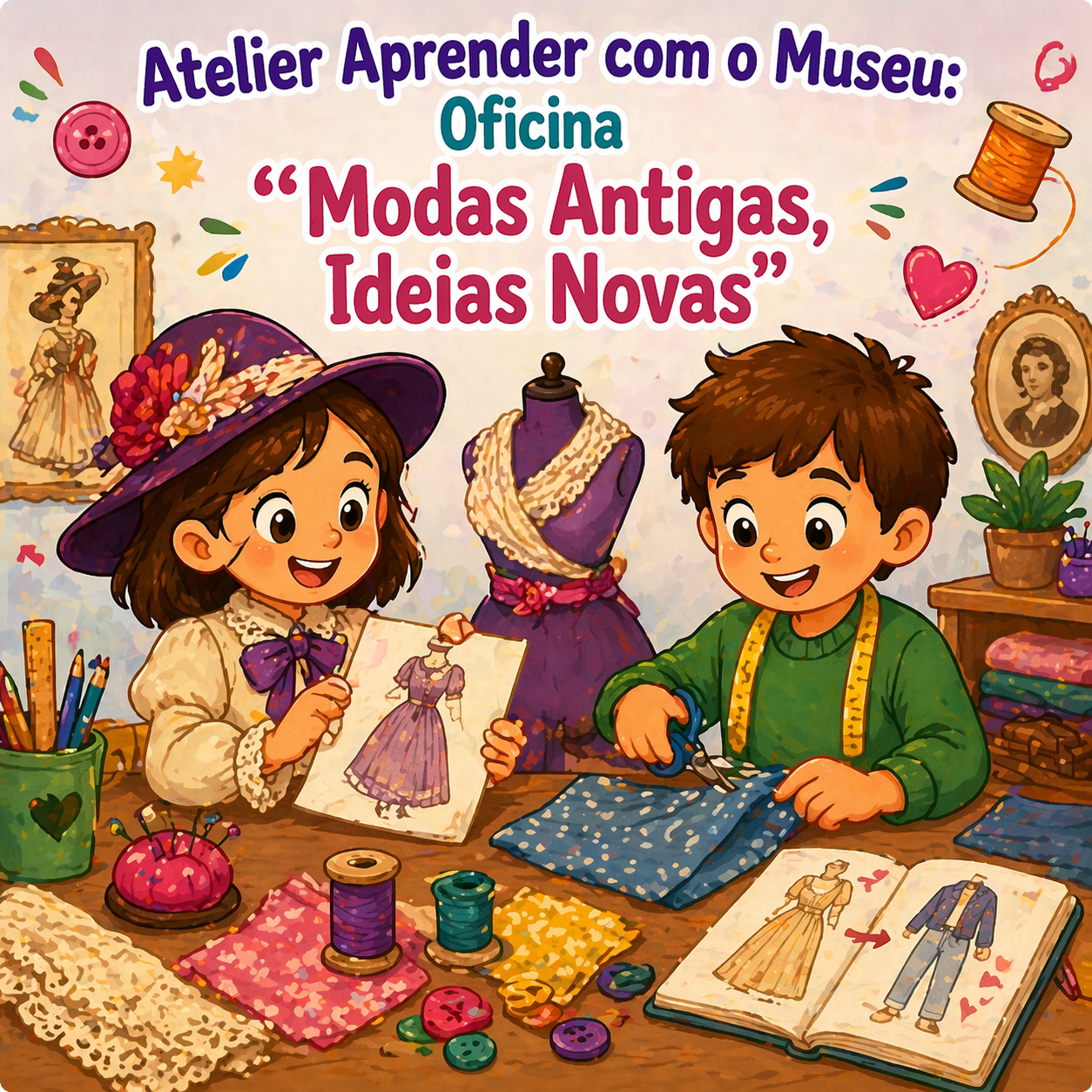 Atelier Aprender com o Museu: Oficina “Modas Antigas, Ideias Novas”